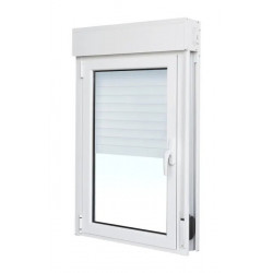 Ventana oscilobatiente con persiana
