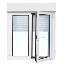 Ventana oscilobatiente con persiana pro