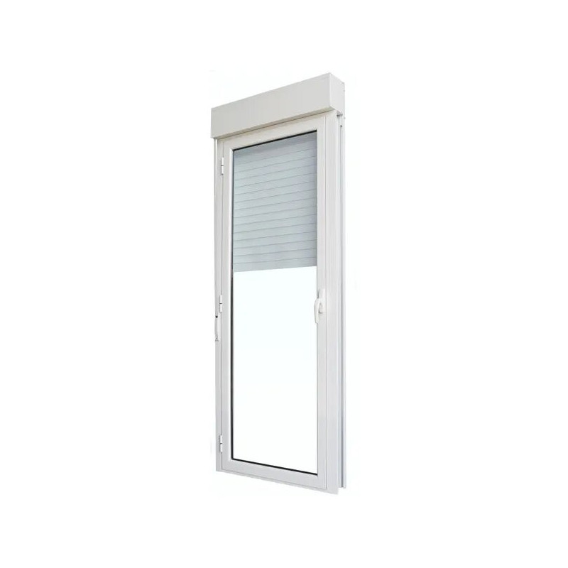 Ventana abatiente simple con persiana
