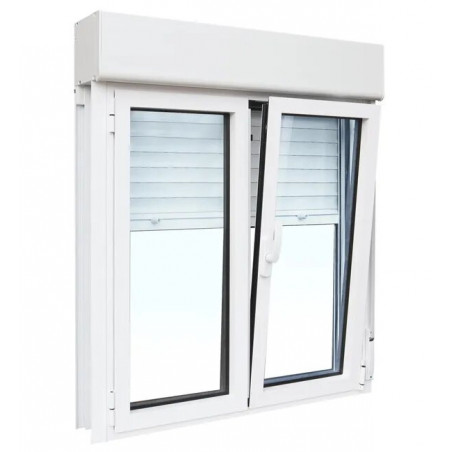 Ventana oscilobatiente con persiana pro